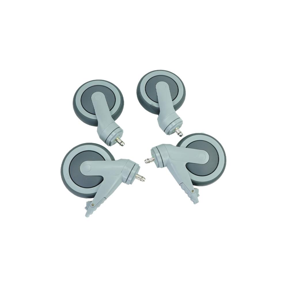 Caster Kit 4W Swivel 125mm Diameter Stem Mount Caster Kit 4W Swivel 125mm Diameter Stem Mount