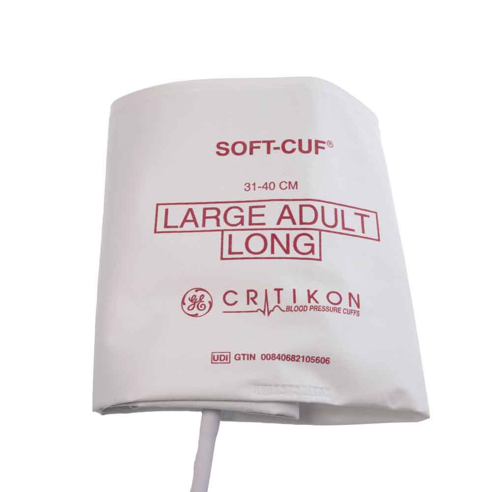 SOFT-CUF Large Adult Long Blood Pressure Cuff, 1 Tube Bayonet (20/box) SOFT-CUF Large Adult Long Blood Pressure Cuff, 1 Tube Bayonet (20/box)